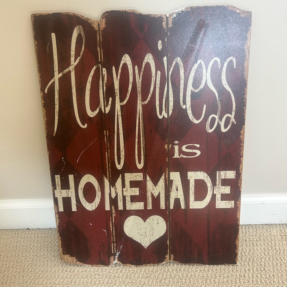 Happiness is homemade wall decor